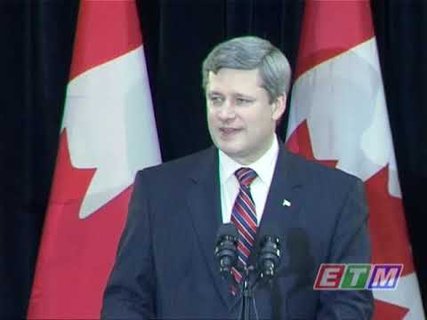 Prime Minister Stephen Harper Visit To Goderich ON
